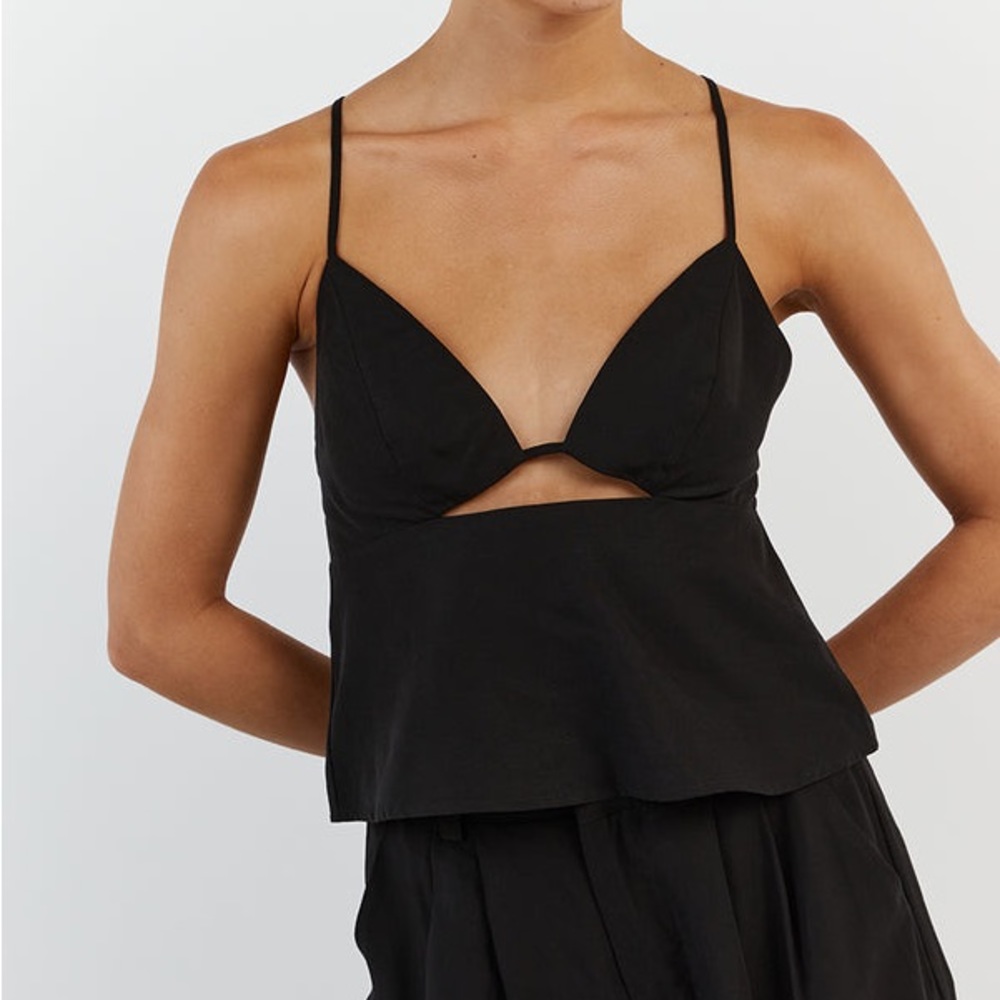 DISSH SHARNI BLACK TENCEL CUT OUT
